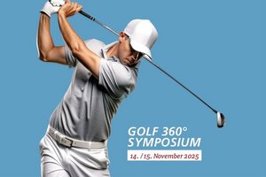 Plakat mit einem Golfspieler